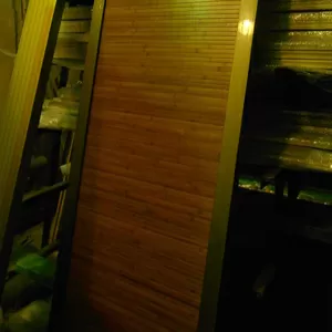 Двери-купе с наполнением из бамбука